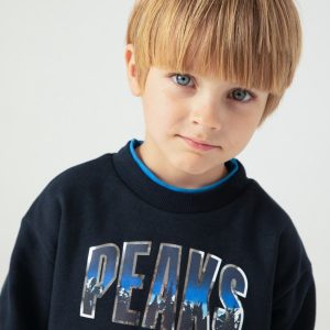 Sudadera letras montaña niño