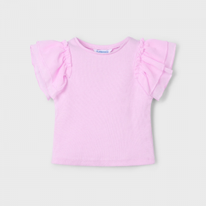 Camiseta volantes gasa niña