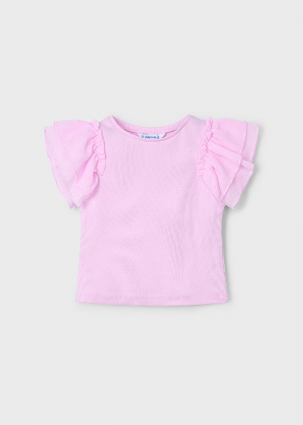 Camiseta volantes gasa niña