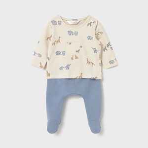 Conjunto polaina estampada recién nacido