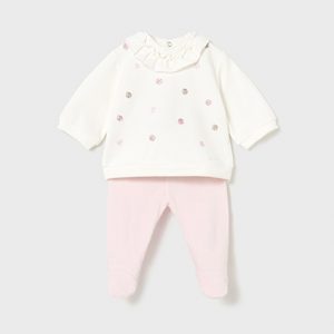 Conjunto polaina y sudadera recién nacida