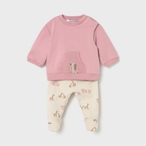 Conjunto polaina y sudadera recién nacida