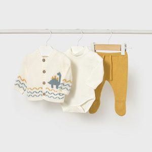 Conjunto 3 piezas polaina recién nacido